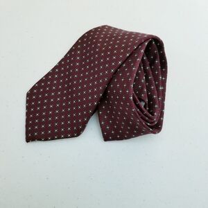 Austin Reed of Regent Street Silk Red Floral Daisy Pattern Tie 57in